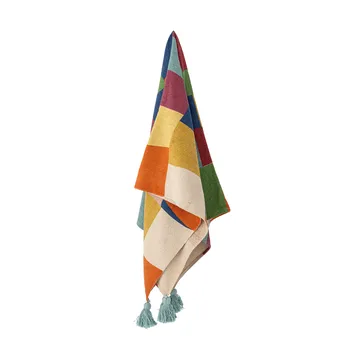 Colorine cotton throw 160x130 cm - Blue - Bloomingville