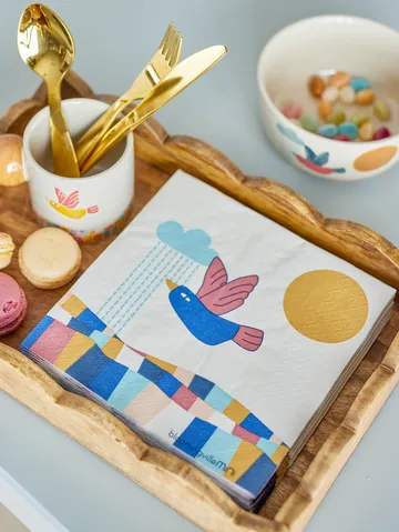 Colorine paper napkin 20-pack - Natural - Bloomingville