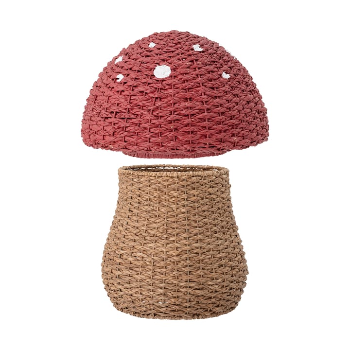 Corintha storage basket with lid 61xØ43 cm, Red Bloomingville