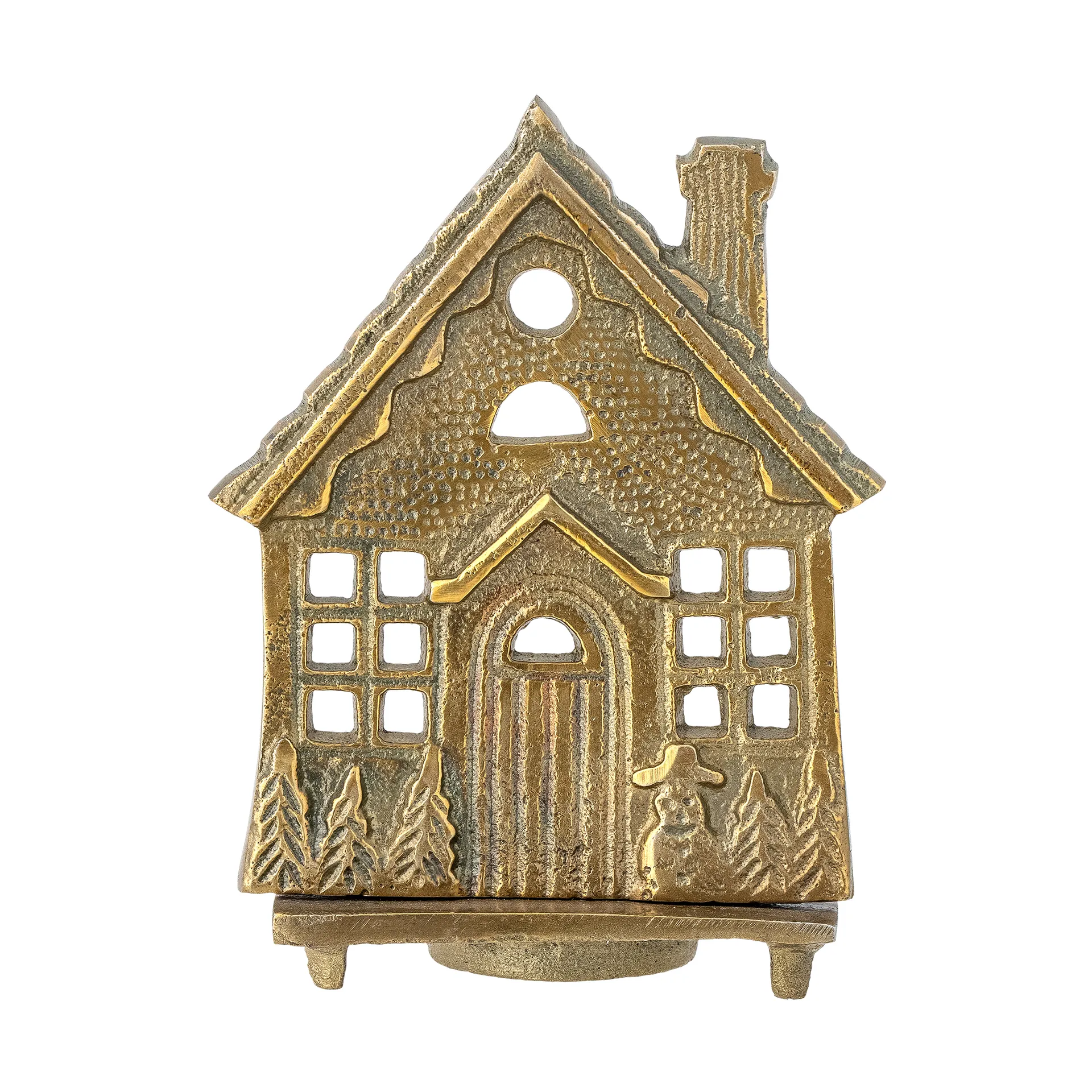 Crista tealight holder 6x14 cm, Brass Bloomingville