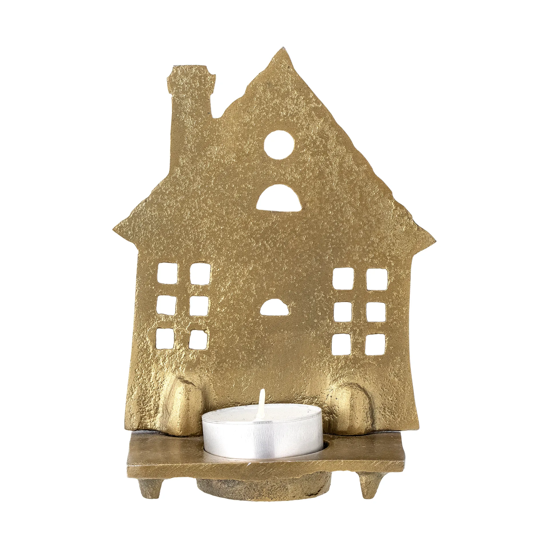 Crista tealight holder 6x14 cm, Brass Bloomingville
