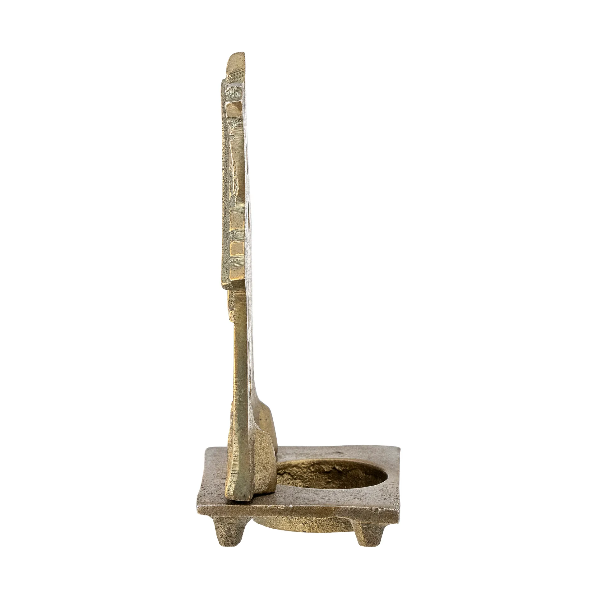 Crista tealight holder 6x14 cm, Brass Bloomingville