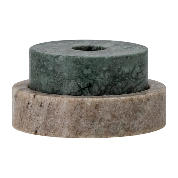 Dalin candle sticks Ø10 cm, Green marble Bloomingville