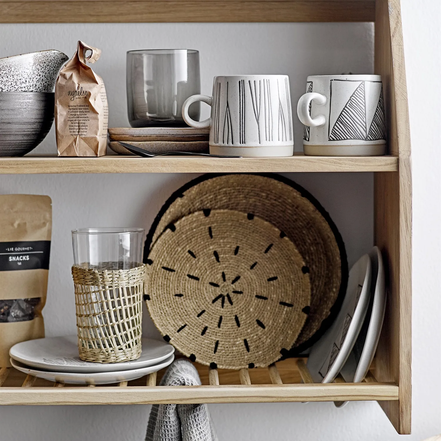 Daphne drinking glass 33 cl, clear-nature Bloomingville