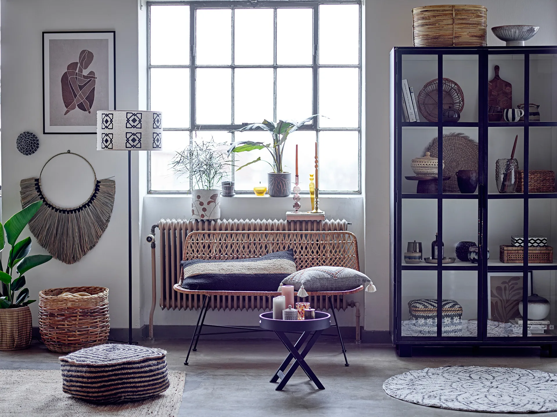 Dara candlestick 27 cm, Yellow Bloomingville