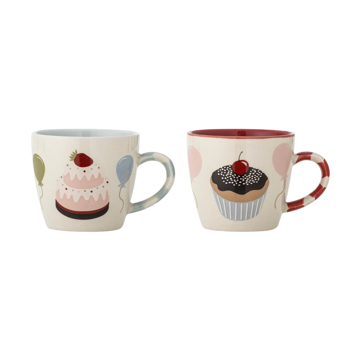 Bloomingville Darby cup 20 cl 2 parts Red | Scandinavian Design | Coffee cups | Red