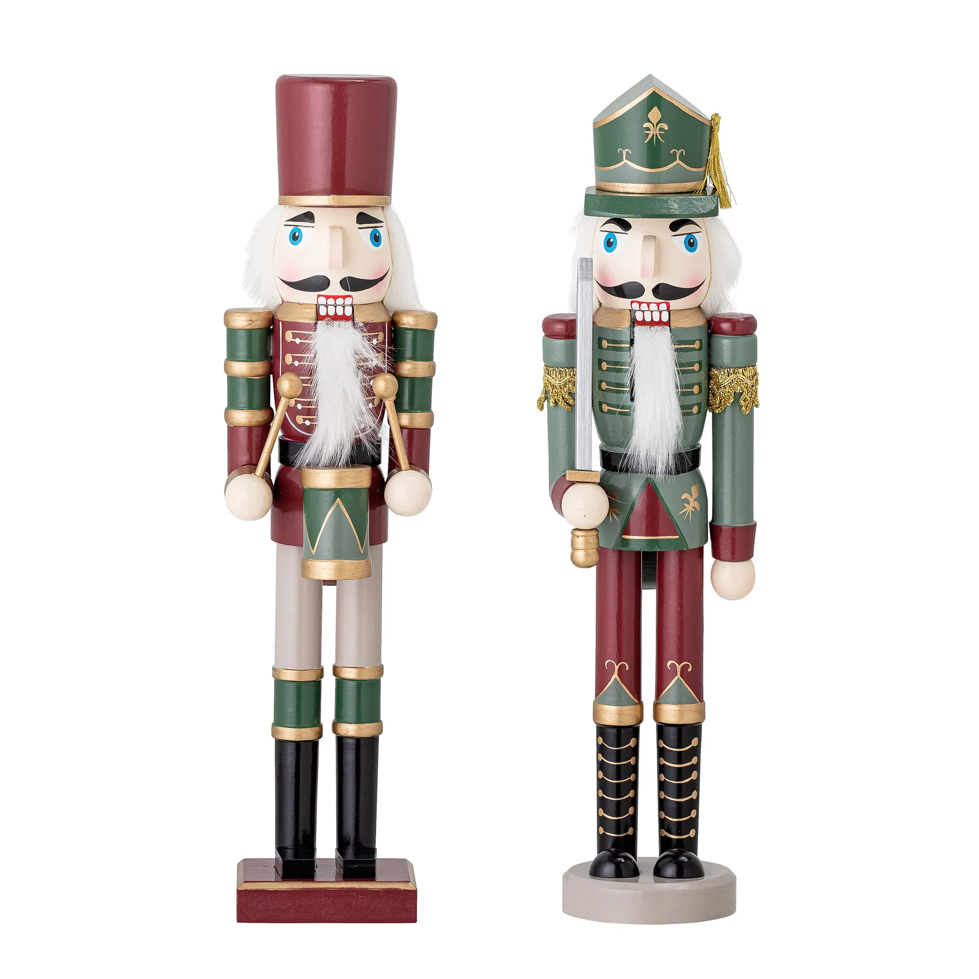 Darren nut cracker decoration 38 cm 2 pieces, Green Bloomingville