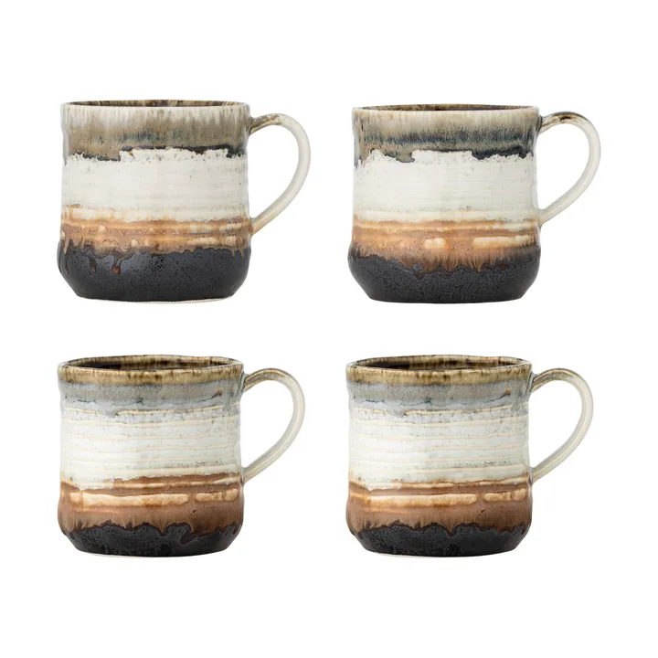 Deana mug 4-pack - Brown - Bloomingville