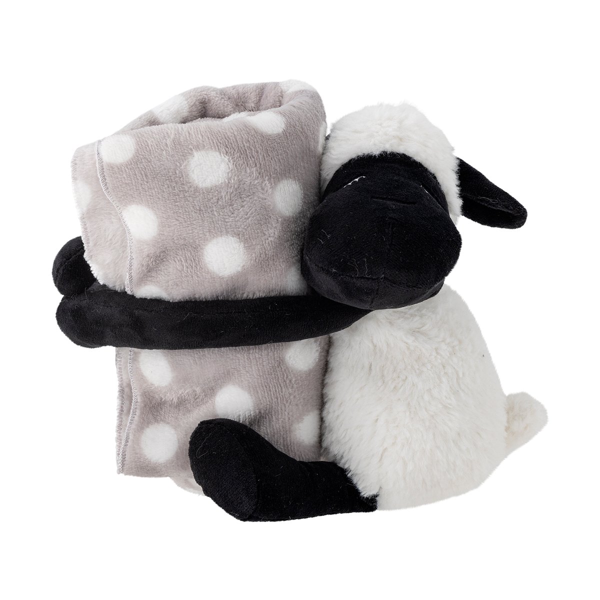 Bloomingville Dolly plush toy with blanket Sheep | Scandinavian Design | Children's room accessories | White