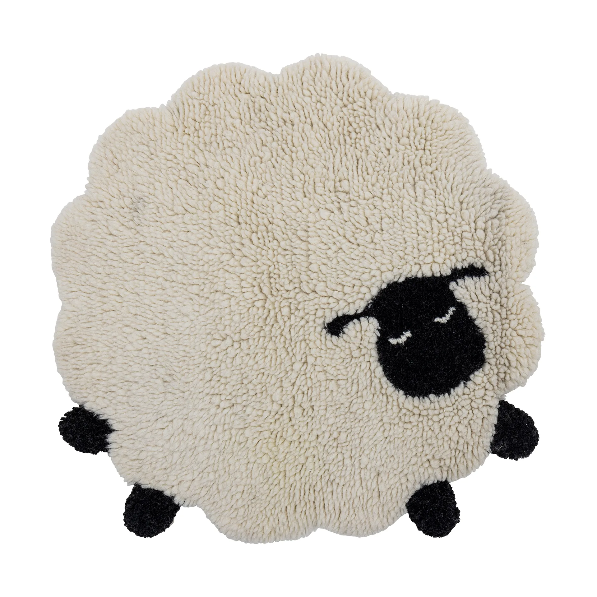 Dolly rug 84x84 cm, White Bloomingville