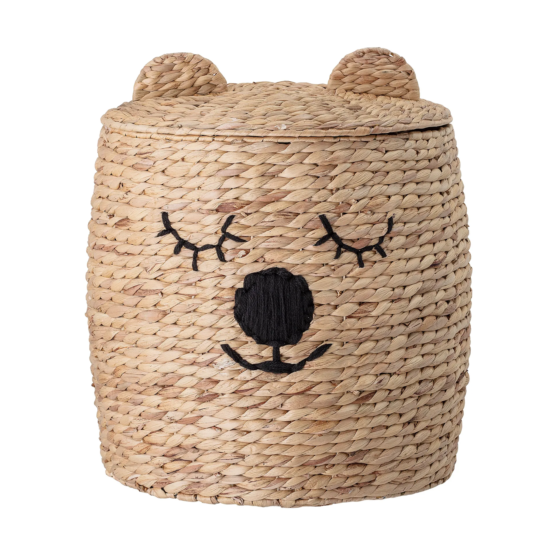 Dolma storage basket with lid Ø42x50 cm, Nature Bloomingville