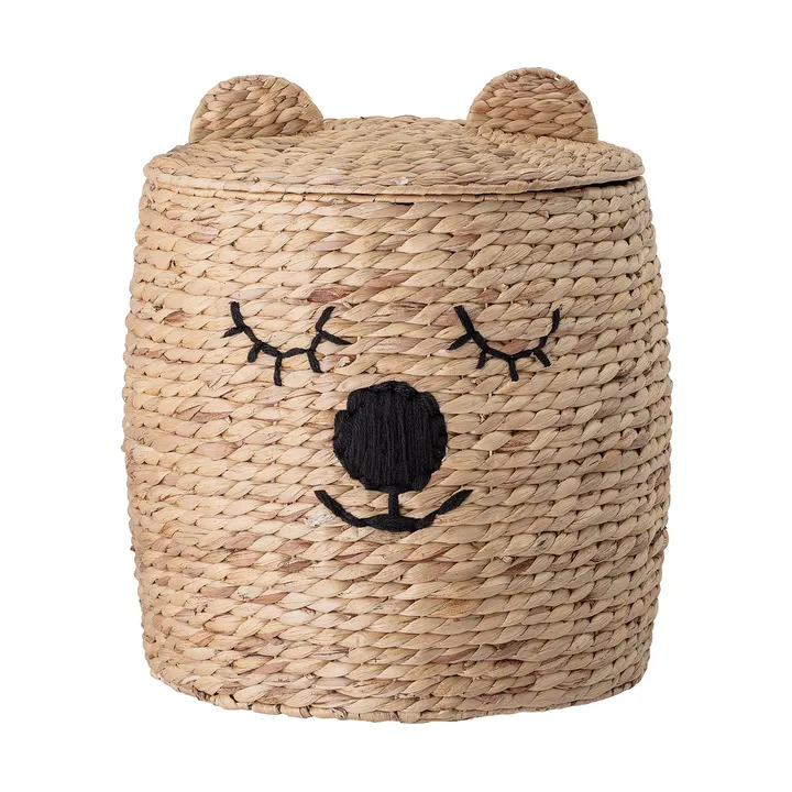 Dolma storage basket with lid Ø42x50 cm - Nature - Bloomingville
