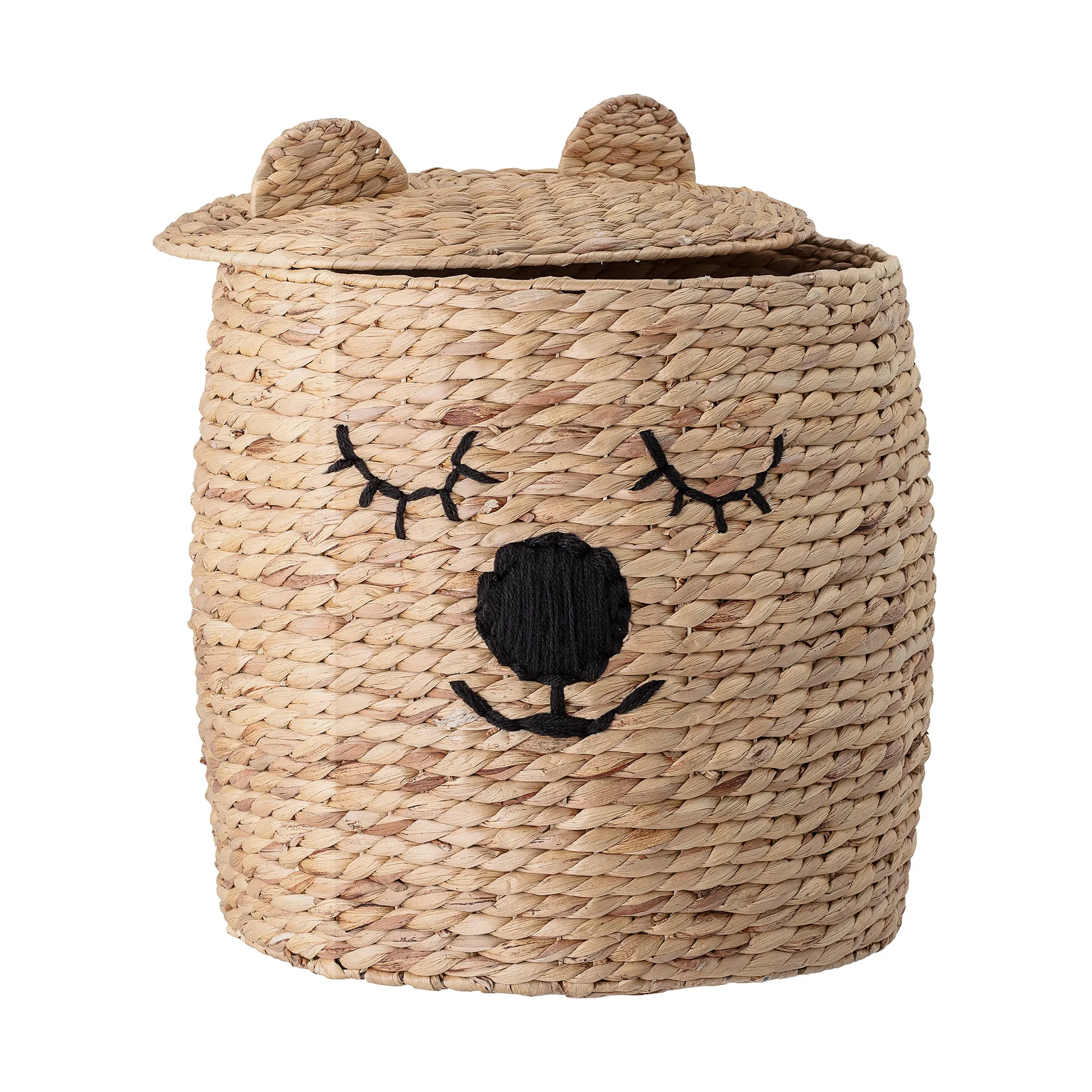 Dolma storage basket with lid Ø42x50 cm, Nature Bloomingville