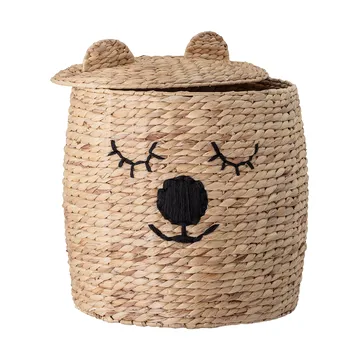 Dolma storage basket with lid Ø42x50 cm - Nature - Bloomingville