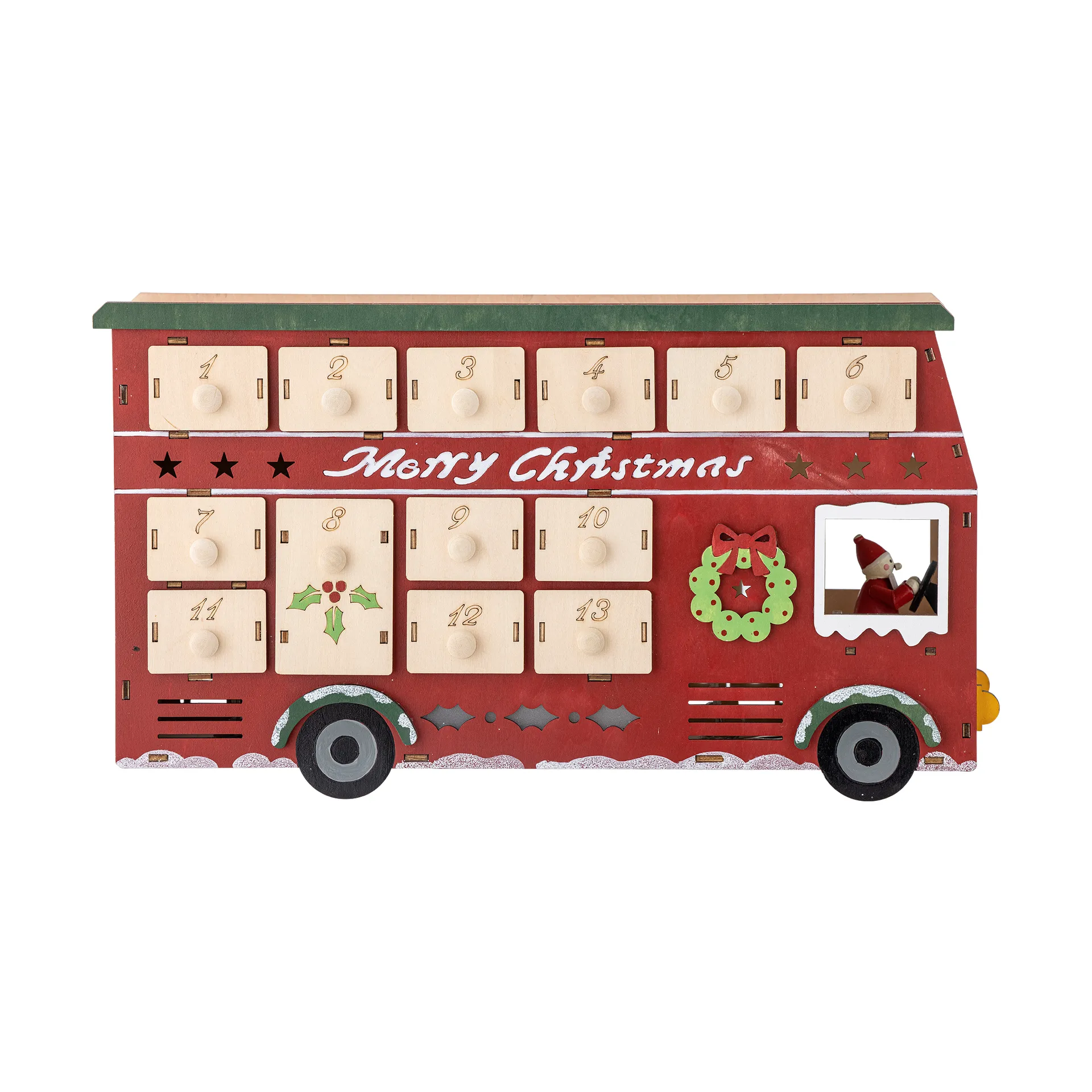 Edward calendar with lighting bus, Red Bloomingville