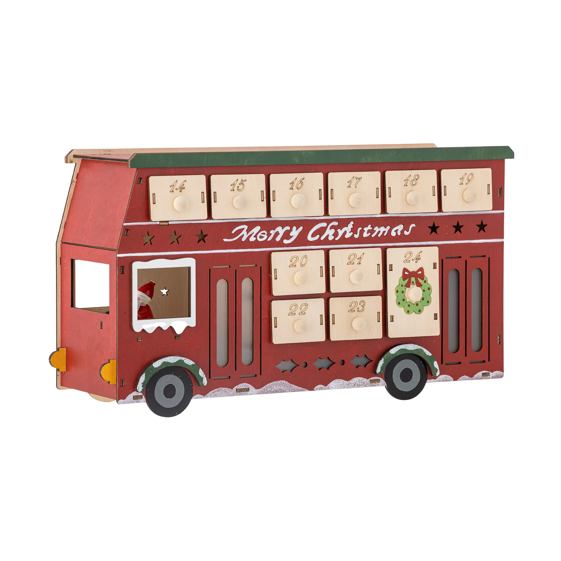 Edward calendar with lighting bus, Red Bloomingville