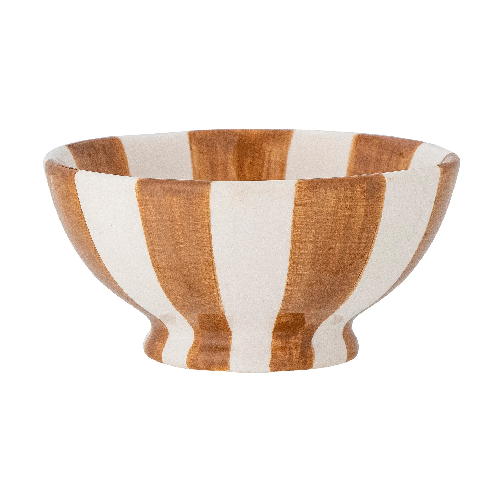 Eja candle stick Ø10.5 cm, Brown-white Bloomingville