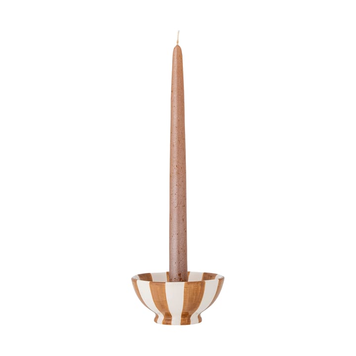 Eja candle stick Ø10.5 cm - Brown-white - Bloomingville