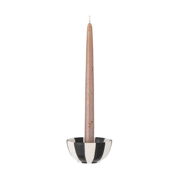 Eja candle stick Ø9 cm - Black-white - Bloomingville