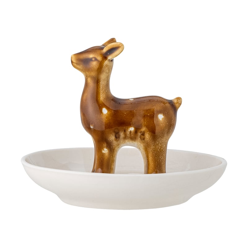 Bloomingville Eli bowl Ø11 cm White-brass