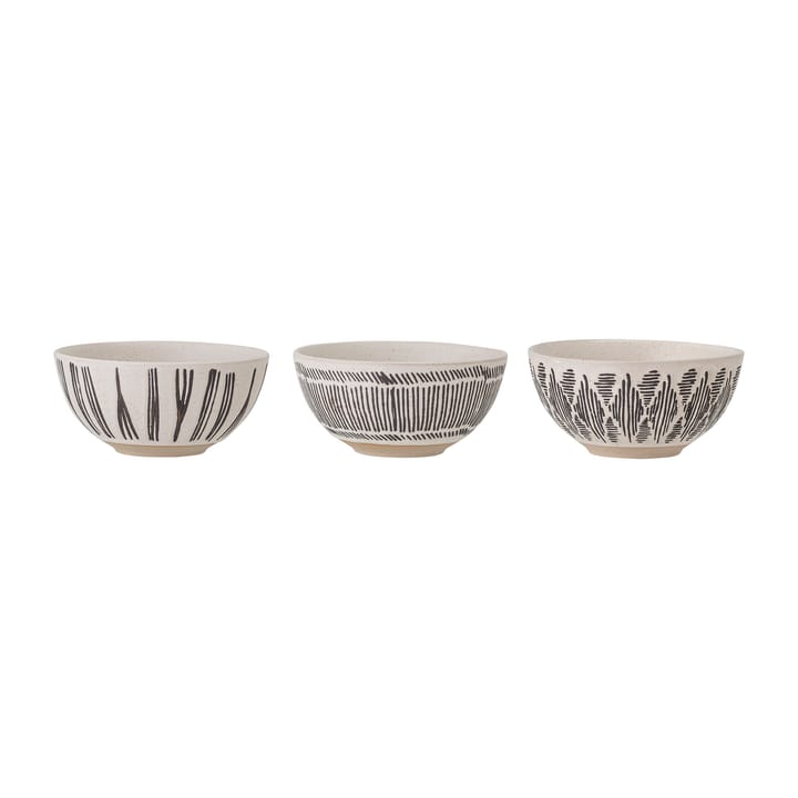 Eliana bowl Ø11.5 cm 3 pieces - Black - Bloomingville