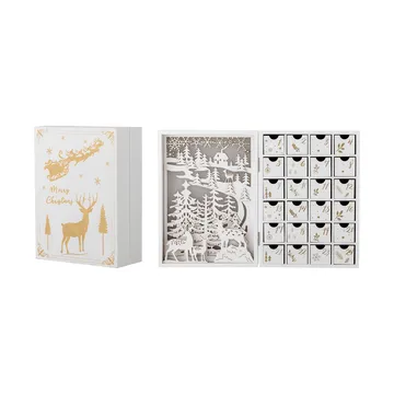 Elimar Advent Calendar with lighting - White - Bloomingville