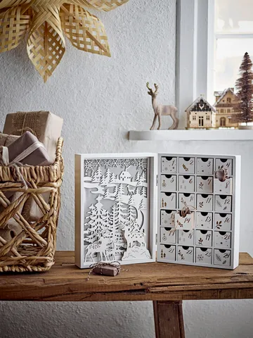 Elimar Advent Calendar with lighting - White - Bloomingville