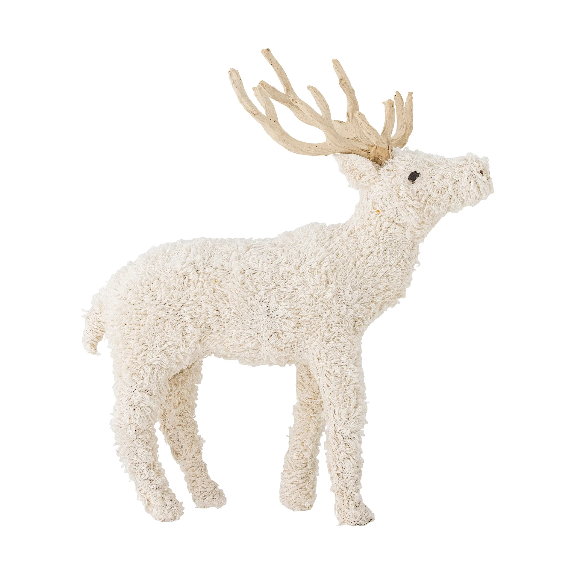 Elmo deer decoration 33 cm, White Bloomingville
