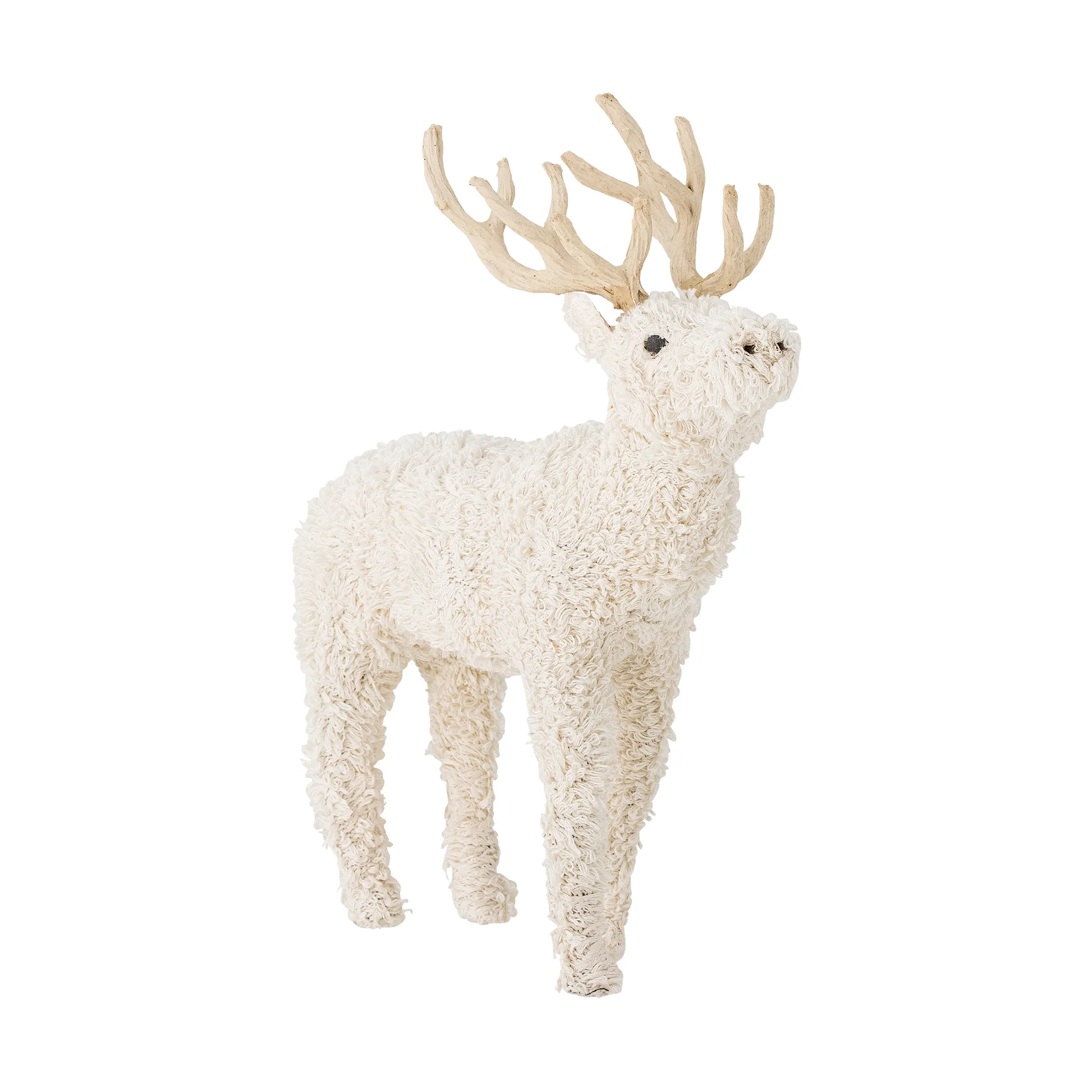 Elmo deer decoration 33 cm, White Bloomingville