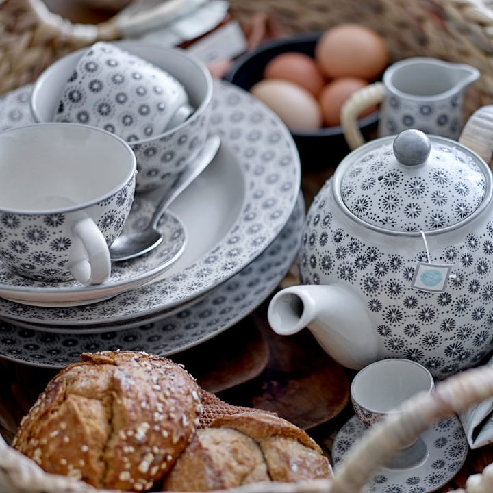 Elsa cup with saucer, grey Bloomingville