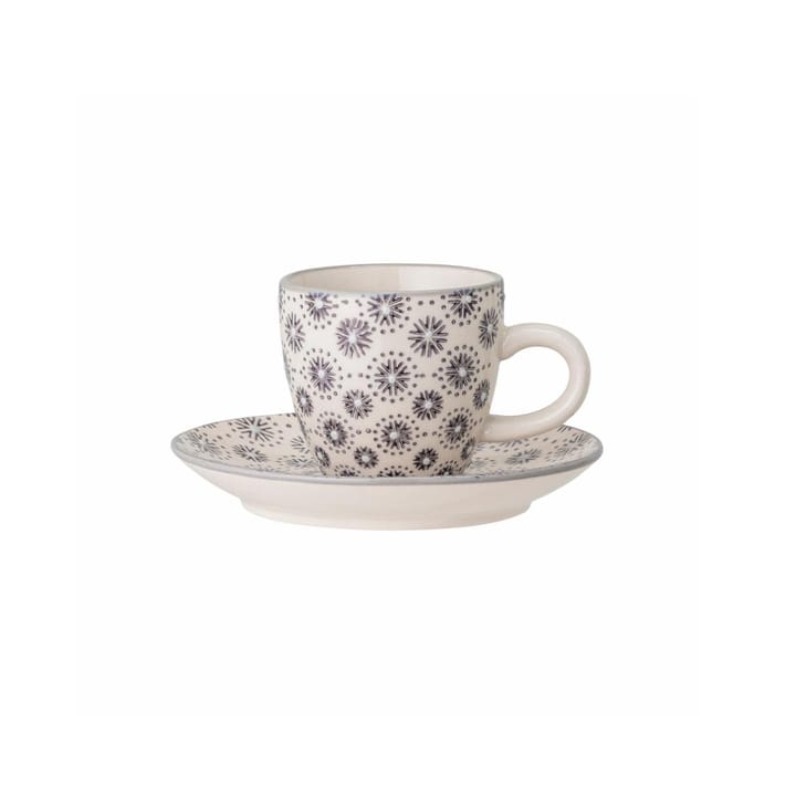 Elsa espresso cup with saucer - grey - Bloomingville