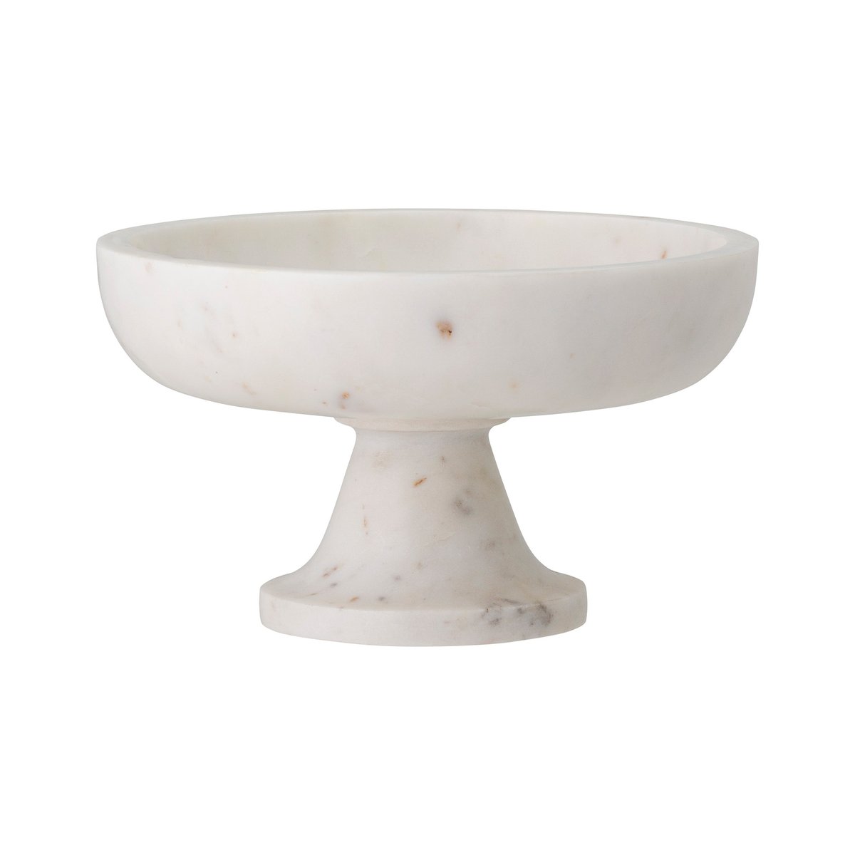 Bloomingville Eris marble bowl on foot o20.5 cm white