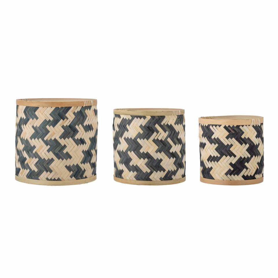 Bloomingville Estell basket 3-pack Black