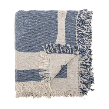 Ethan throw cotton 160x130 cm - Blue - Bloomingville