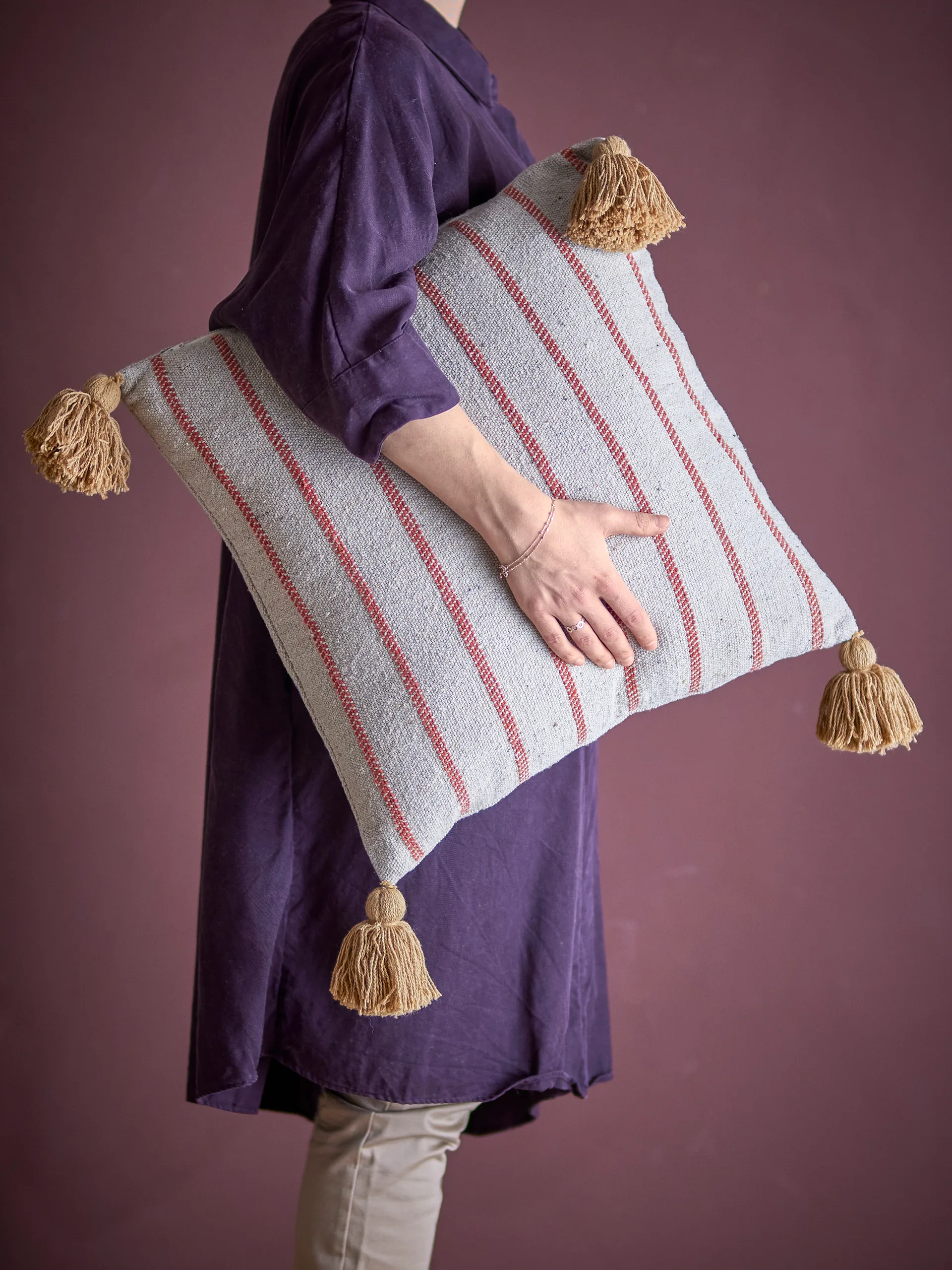 Eviaya cushion 45x45 cm, Blue Bloomingville