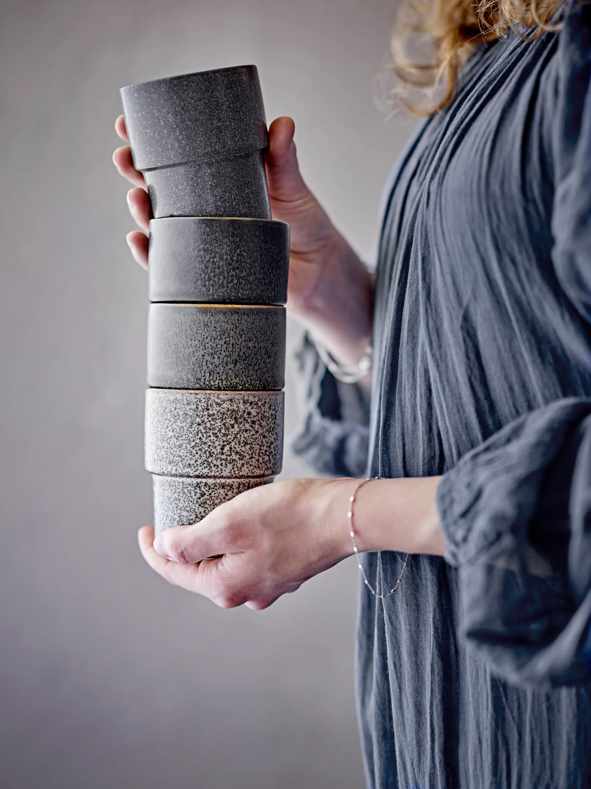 Ewan mug 4-pack, Brown Bloomingville