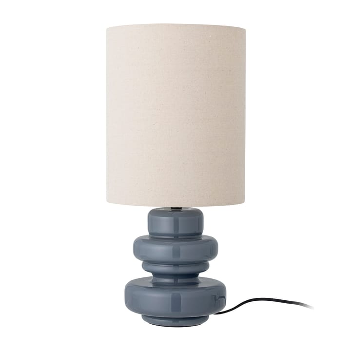 Fabiola table lamp Ø24x51 cm - Blue glass-linen - Bloomingville