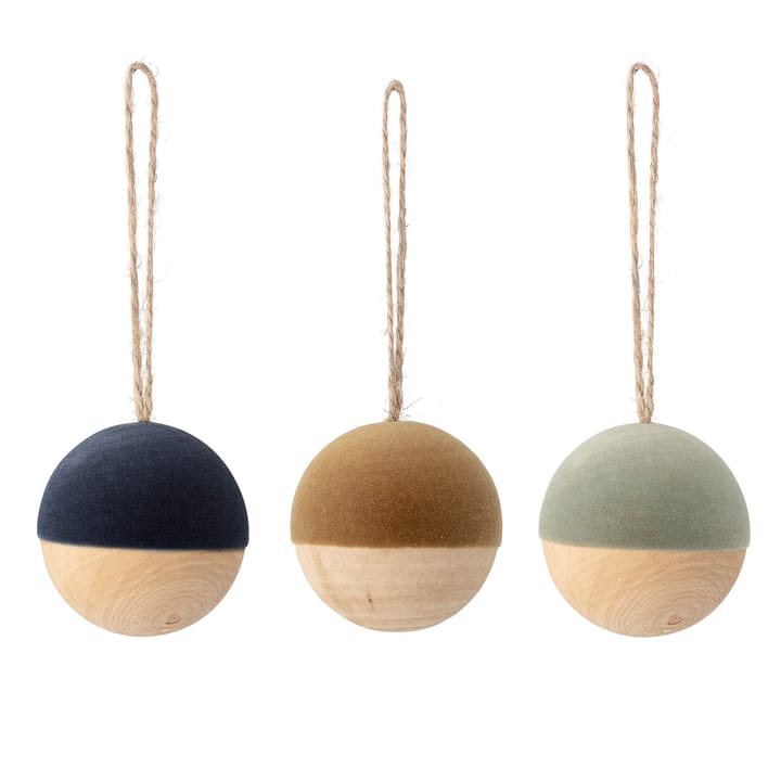 Facundo Ornament bauble 3-pack - multi - Bloomingville