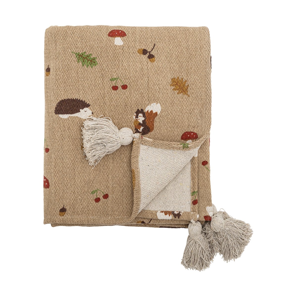 Bloomingville Fall throw 130x160 cm Brown | Scandinavian Design | Wool blankets & throws | Brown