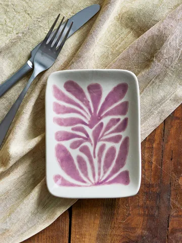 Fauni side plate - Purple, 15x11.5 cm - Bloomingville