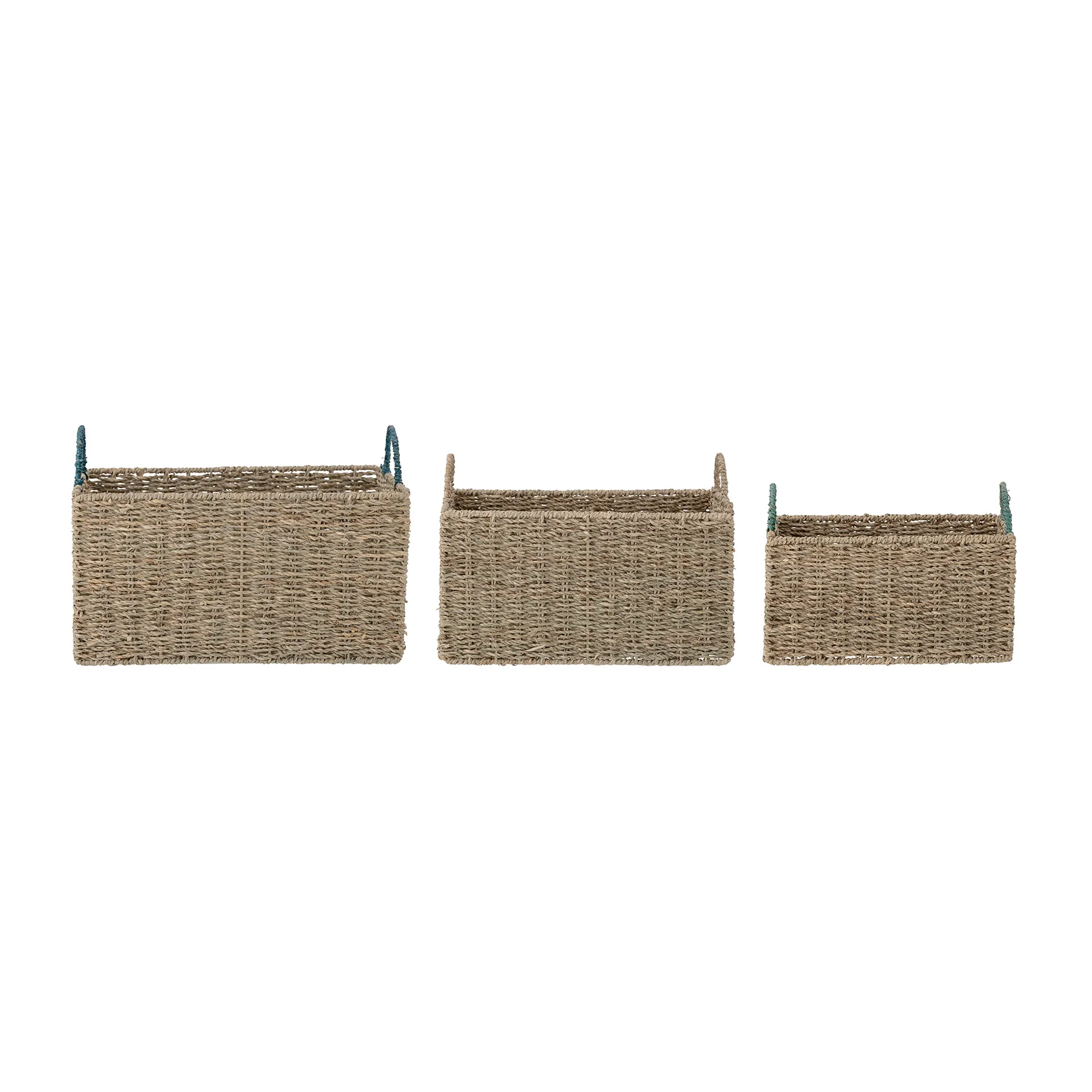 Fenter basket set of three, Natural-green Bloomingville