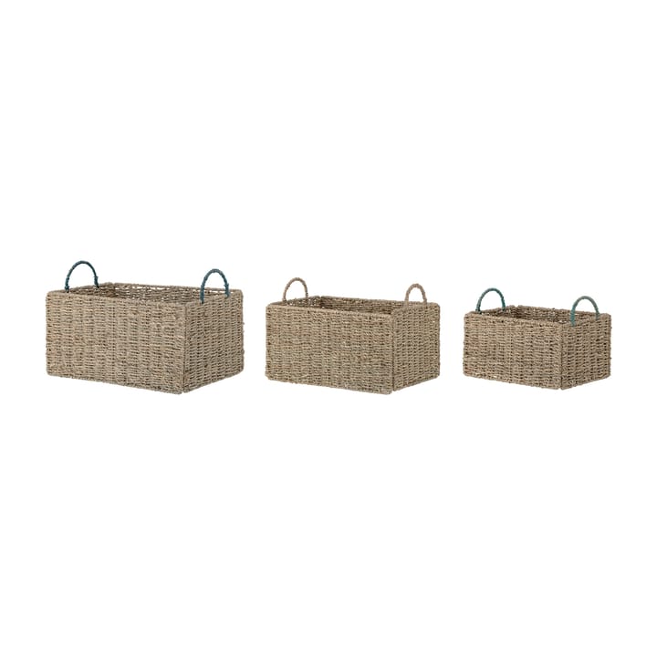 Fenter basket set of three, Natural-green Bloomingville