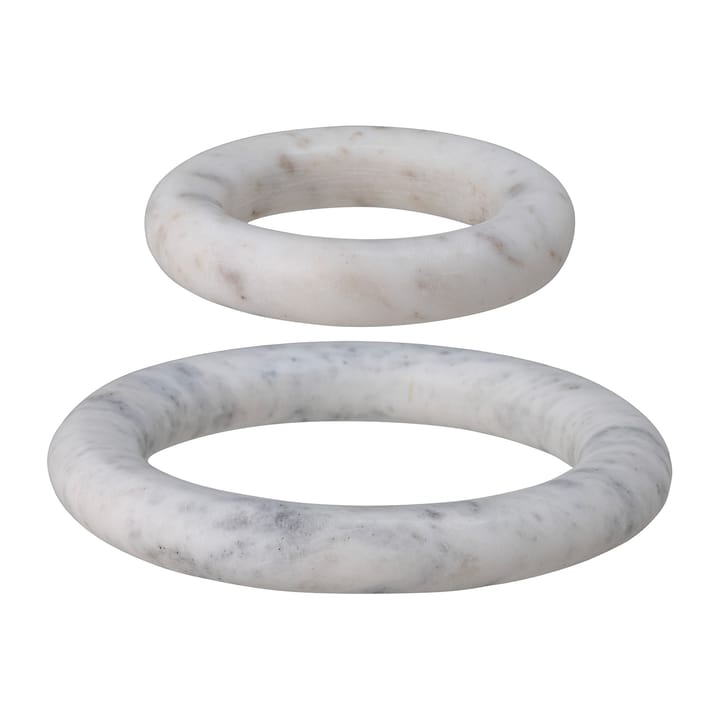 Finola trivet 2 pieces, White marble Bloomingville