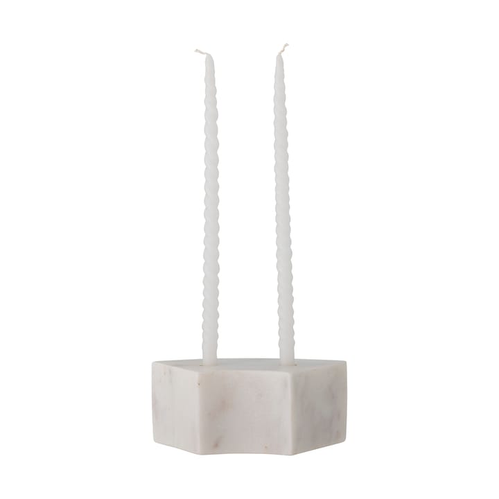 Florida candleholder 14,5x6x7,5 cm - White marble - Bloomingville