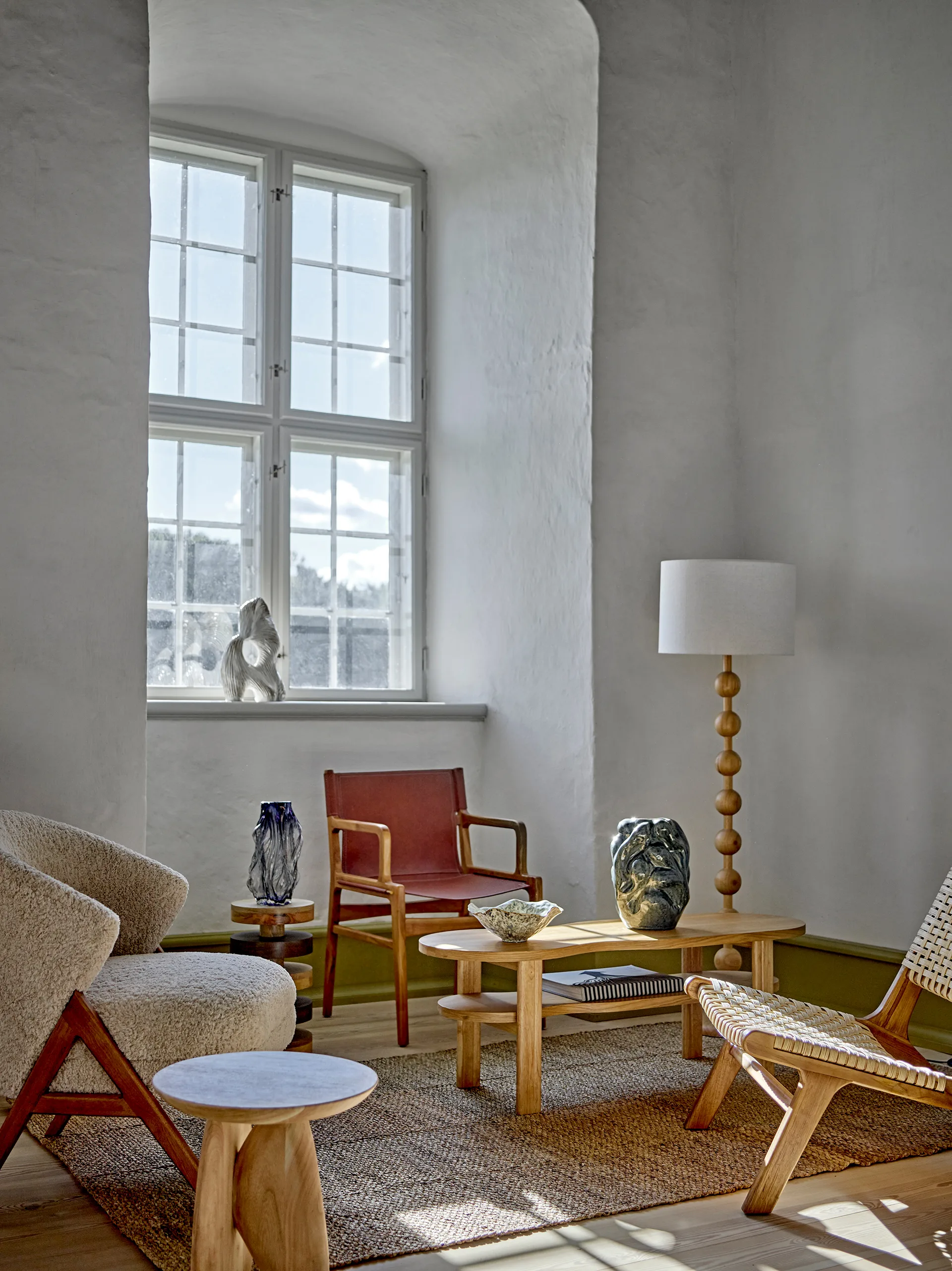 Franka side table Ø25x46 cm, Brown Bloomingville