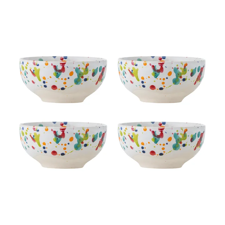 Freckles bowl 4-pack Ø11.5 cm - Red - Bloomingville