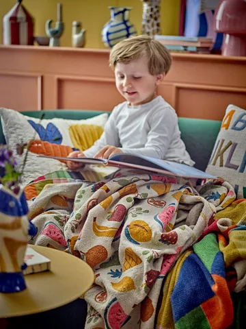 Fruitta cotton throw 160x130 cm - Yellow - Bloomingville