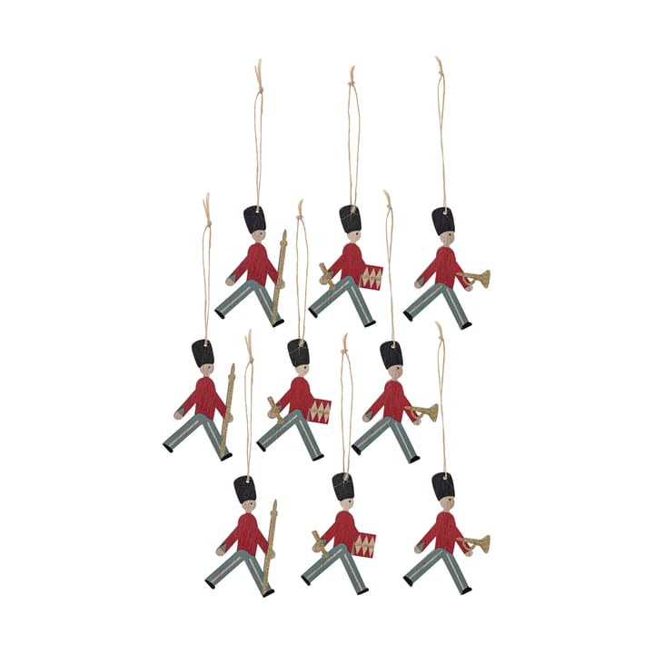 Guled Christmas tree decorations wood 9 pieces, Parade Bloomingville