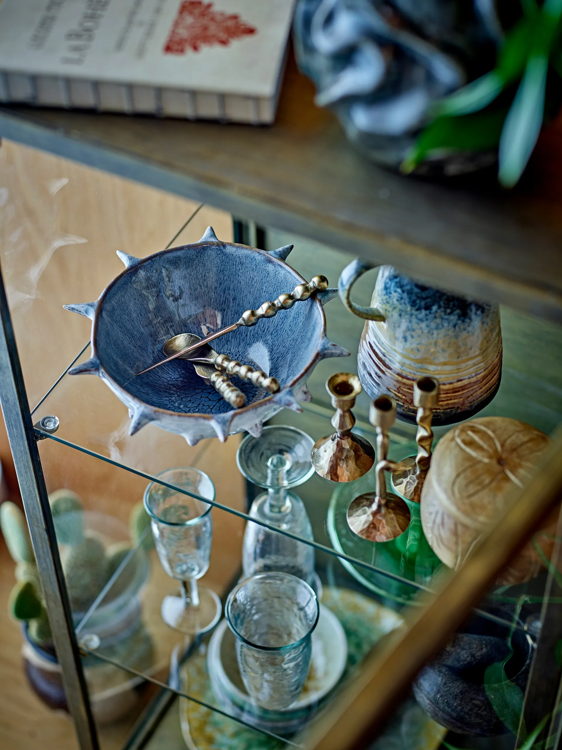 Haolin cheese knives, 3-piece, Brass Bloomingville