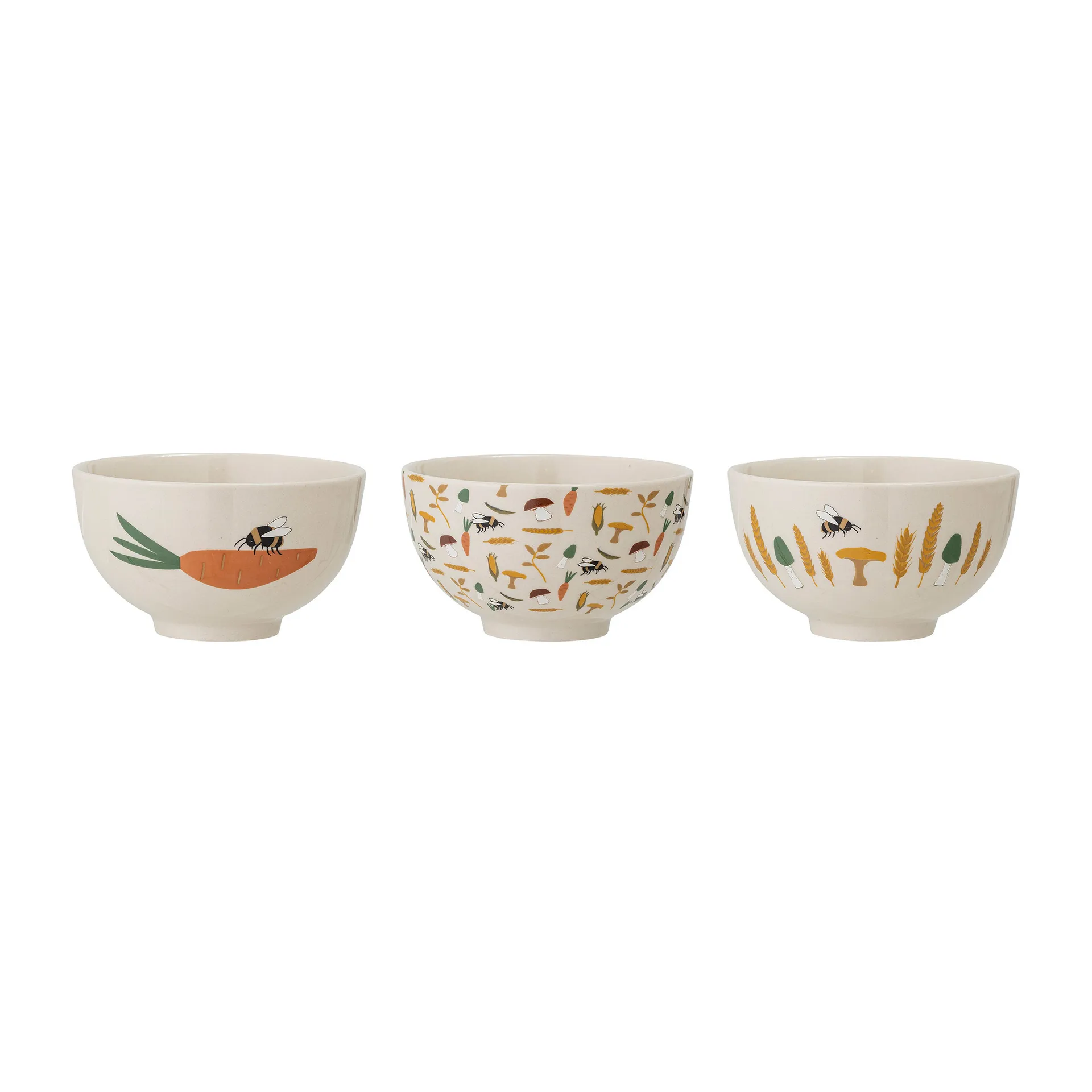 Harvest bowl Ø11.5 cm 3 pieces, Nature Bloomingville